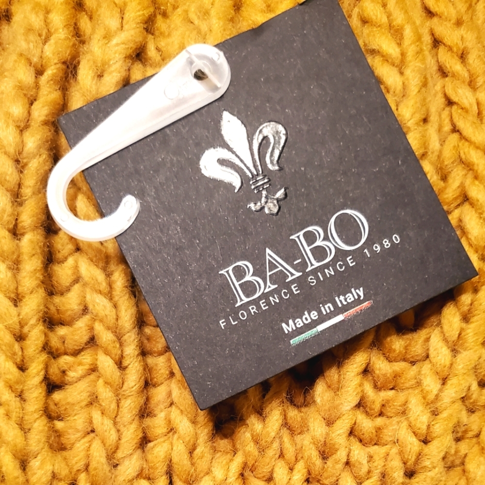 New BA-BO BABO ITALY 🇮🇹 Wool Blend Cable Knit Beret Tam Slouchy Beanie Hat - Picture 4 of 6